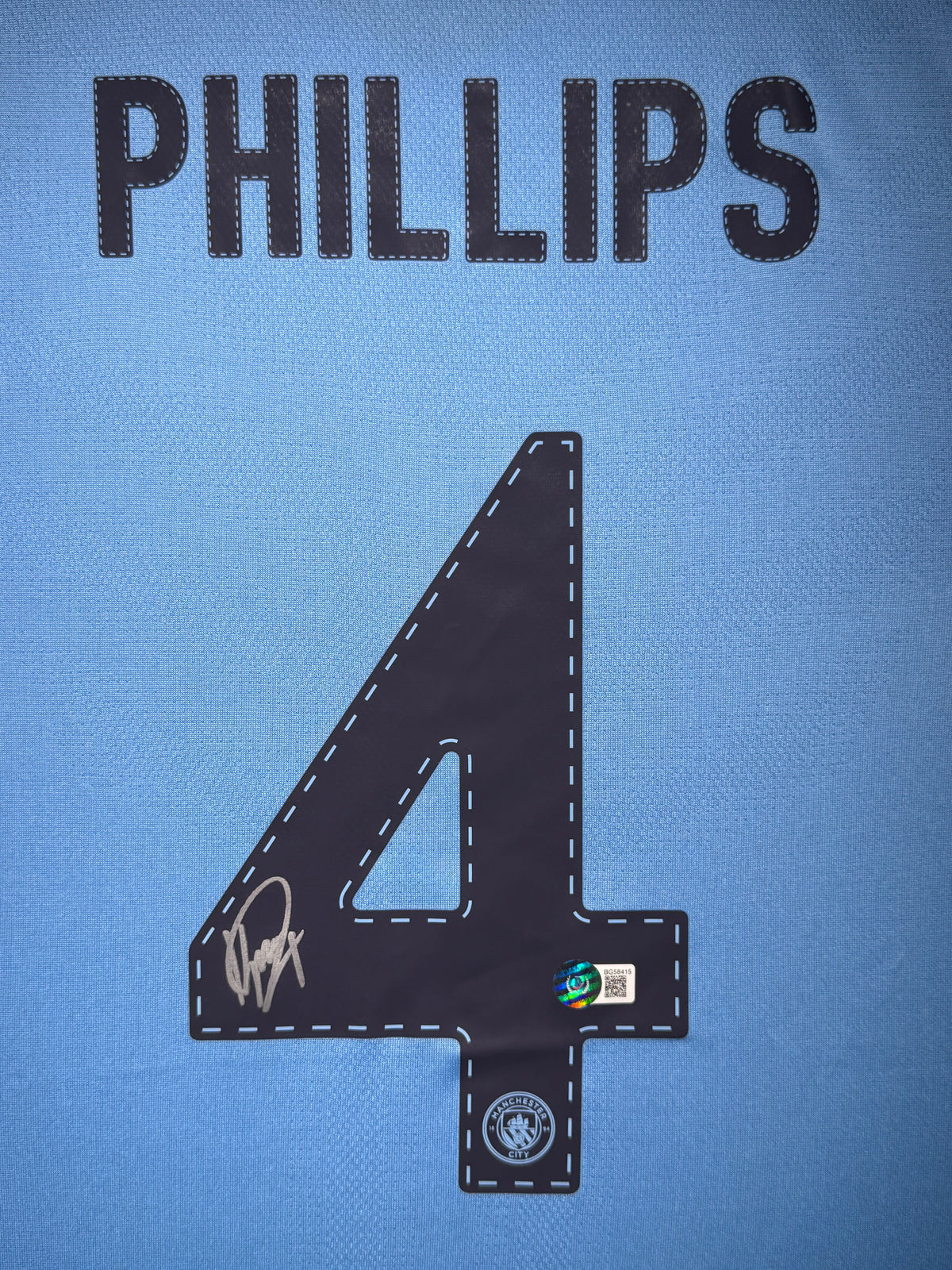 Kalvin Phillips Signed Home 2022-23 Manchester City Jersey, Certified by Beckett authentic-signatures Football Authentic S...