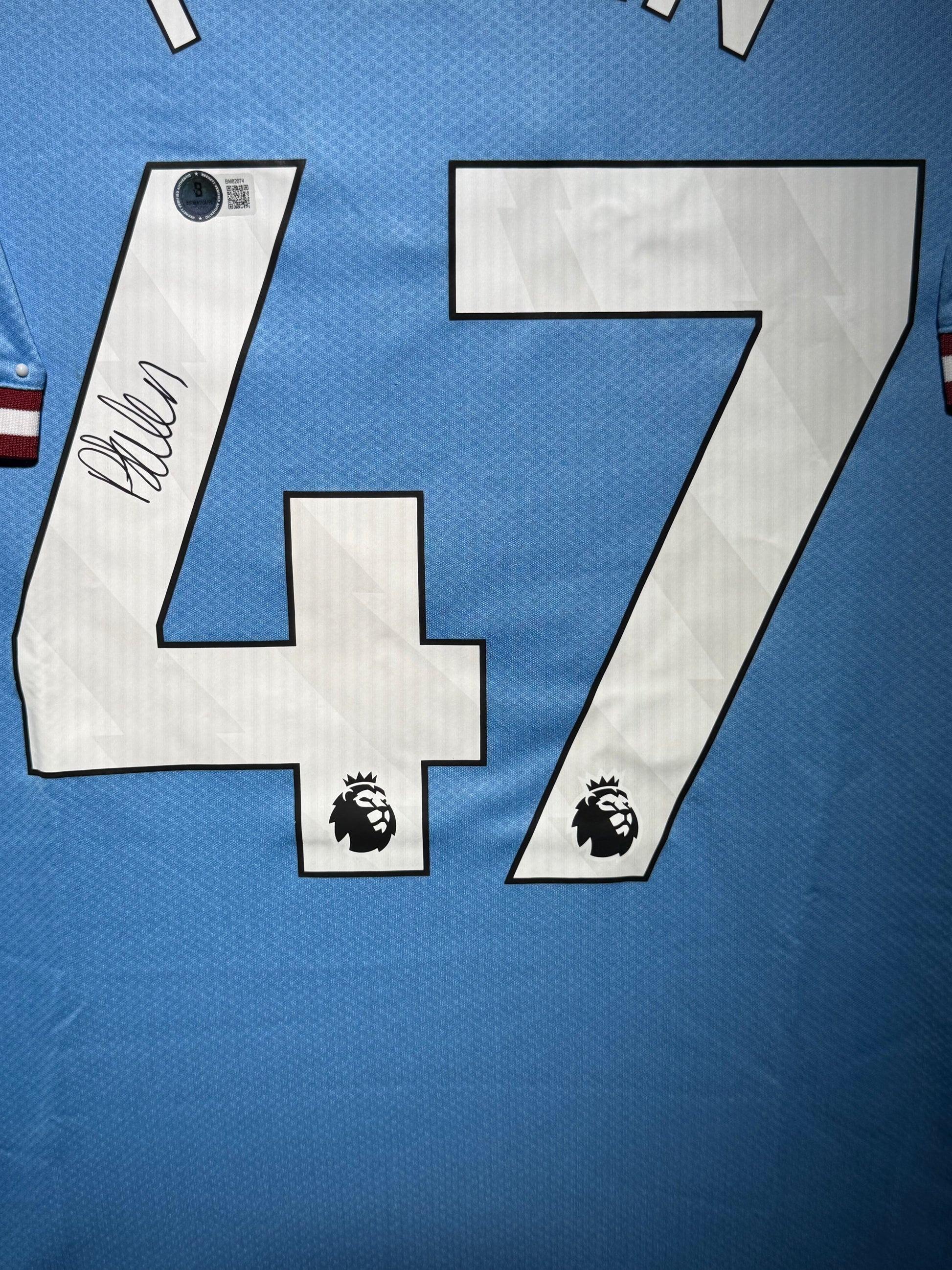 Maillot Domicile signe par Phil Foden Manchester City FC 2023-24 Certifie par Beckett authentic-signatures