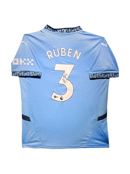 Maillot Domicile signe par Ruben Dias Manchester City FC 2021-22 Certifie par Beckett authentic-signatures