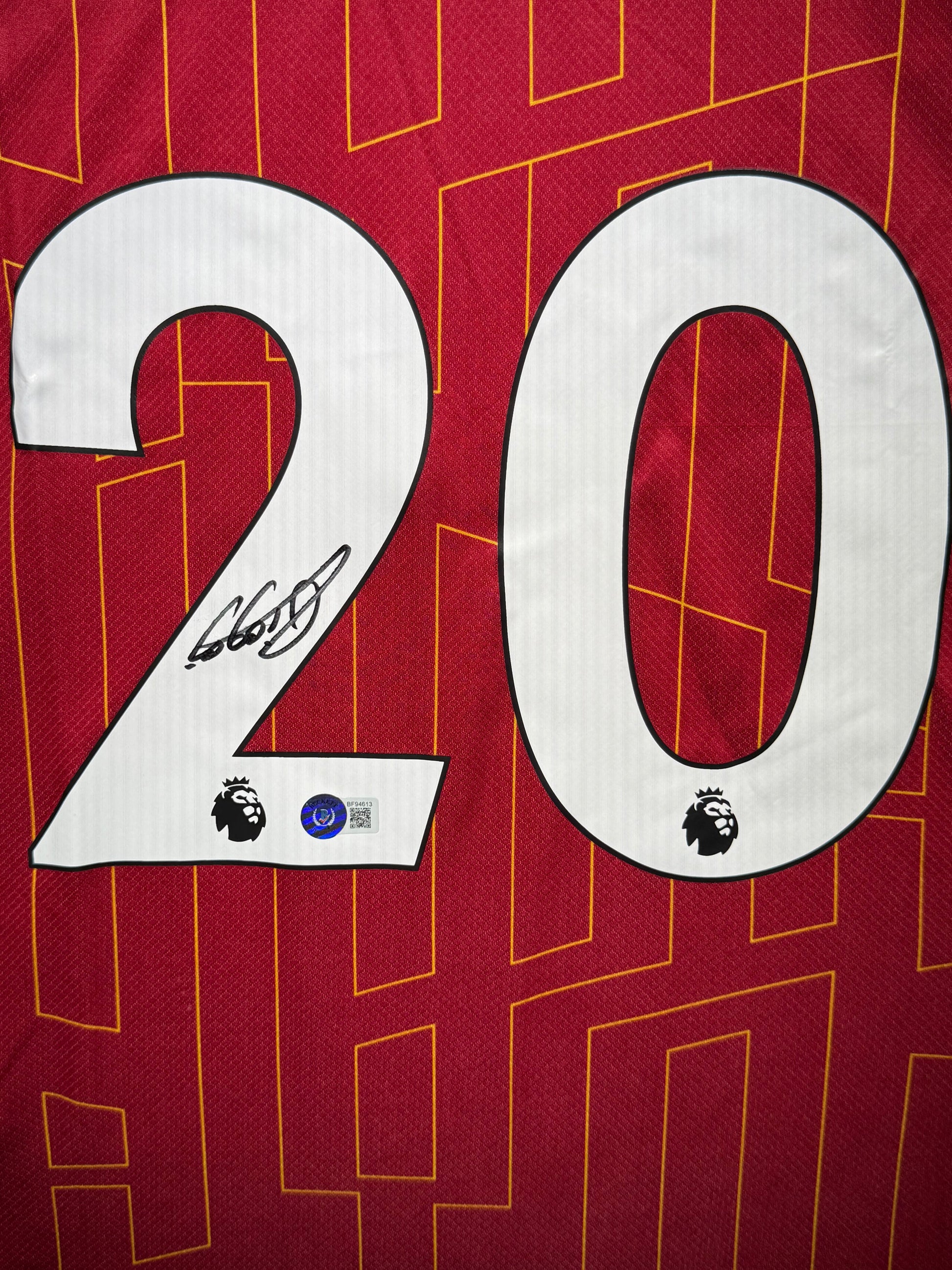 Maillot Domicile signe par Diogo Jota Liverpool FC 2024-25 Certifie par Beckett authentic-signatures