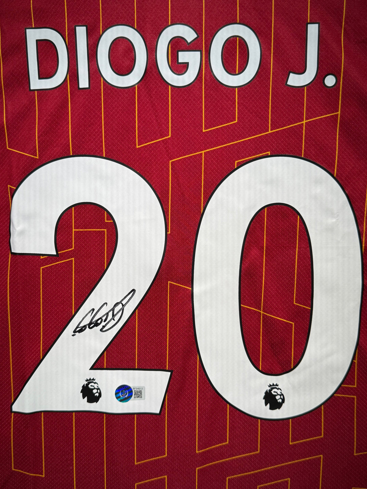 Diogo Jota Signed Home 2024-25 Liverpool Jersey, Certified by Beckett authentic-signatures Football Authentic Signatures