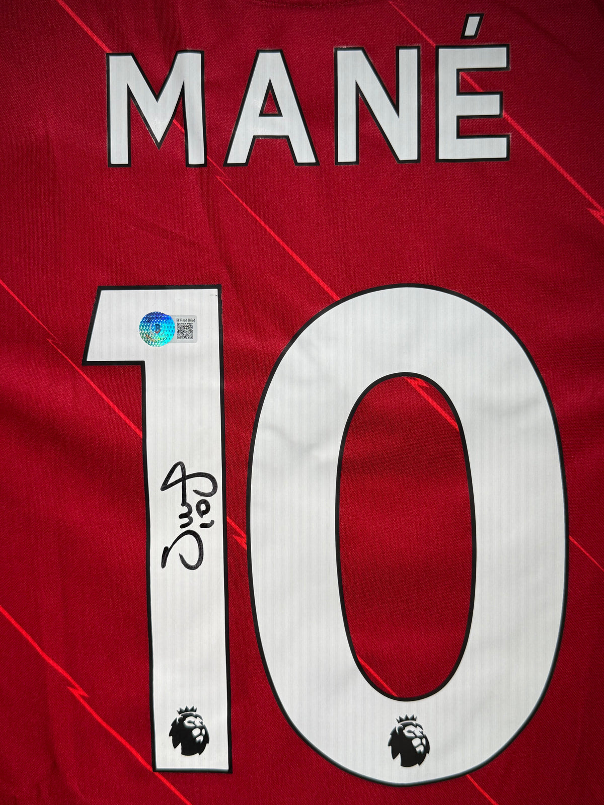 Sadio Mane Signed Home 2020-21 Liverpool Jersey, Certified by Beckett authentic-signatures Football Authentic Signatures