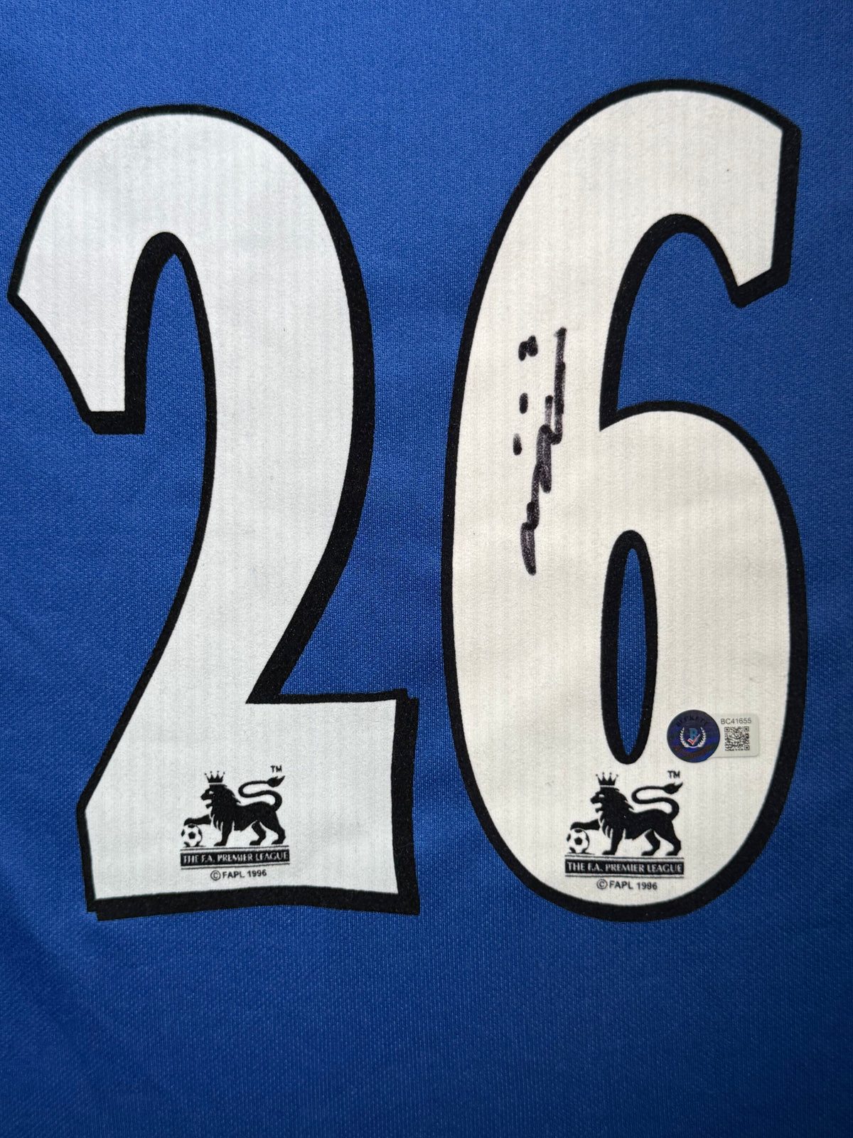 John Terry Signed Home Chelsea Jersey, Certified by Beckett authentic-signatures Football Authentic Signatures
