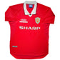 Maillot Finale Champions League 1999 Domicile signe par Teddy Sheringham Manchester United FC  Certifie par Beckett authentic-signatures