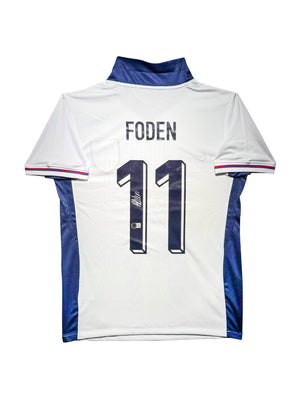 Maillot Domicile Equipe d Angleterre Edition Euro 2020 signe par Phil Foden et certifie par Beckett