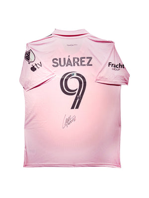 Maillot Exterieur Inter Miami 2024 signe par Luis Suarez et certifie par Beckett