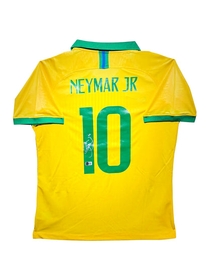 Maillot Domicile Equipe du Bresil Edition Coupe du Monde 2018 signe par Neymar et Certifie par Beckett