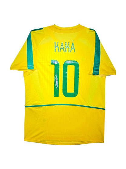 Maillot Domicile Equipe de du Bresil Edition Coupe du Monde 2006 signe par KAKA  et certifie par Beckett authentic-signatures