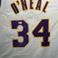 Maillot Custom Domicile Los Angeles Lakers signe par Shaquille O'Neal certifie par Beckett authentic-signatures