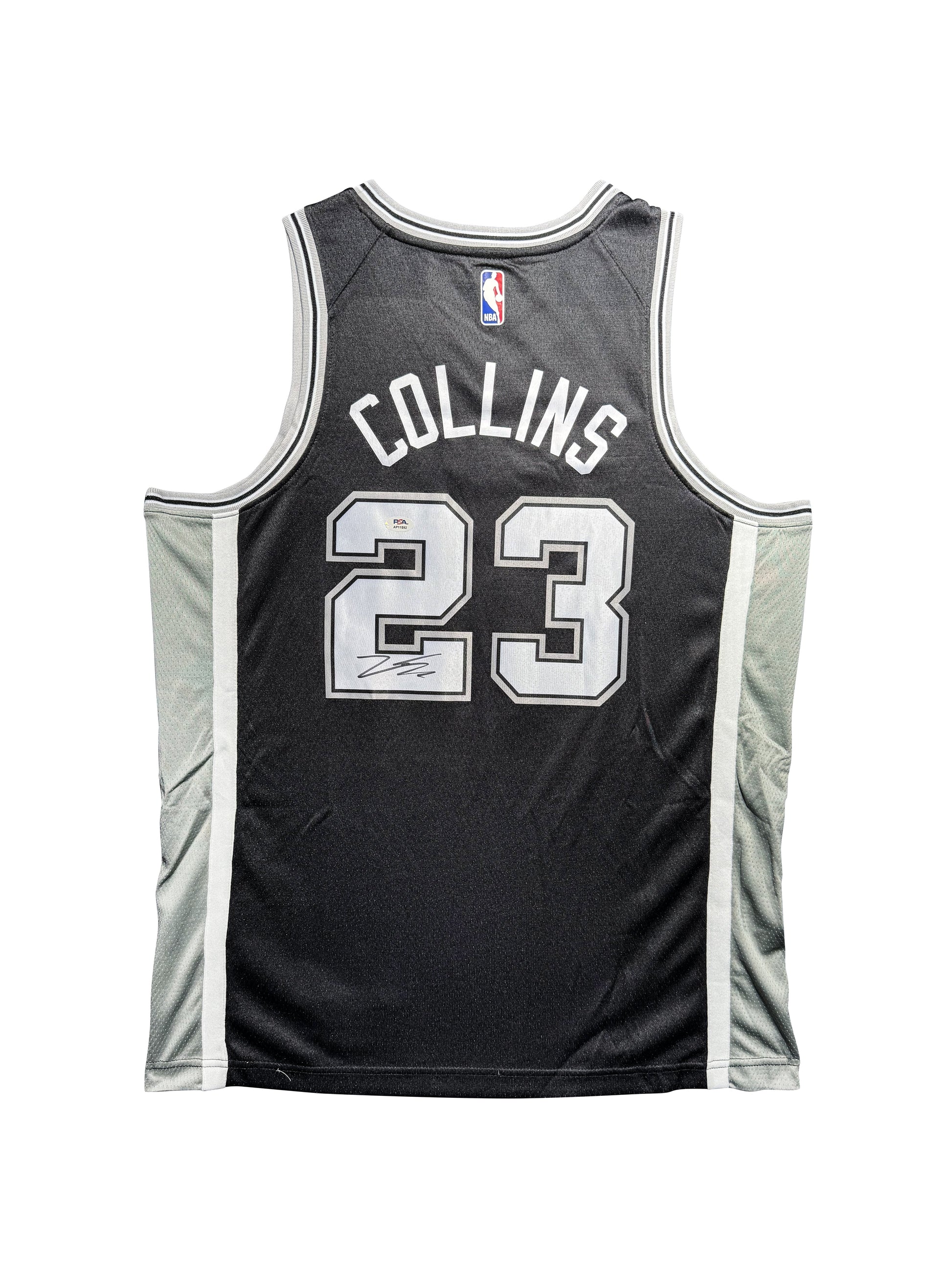 Maillot Authentique Domicile  San Antonio Spurs  signe par Zach Collins certifie par PSA authentic-signatures