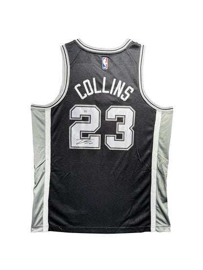 Maillot Authentique Domicile  San Antonio Spurs  signe par Zach Collins certifie par PSA authentic-signatures