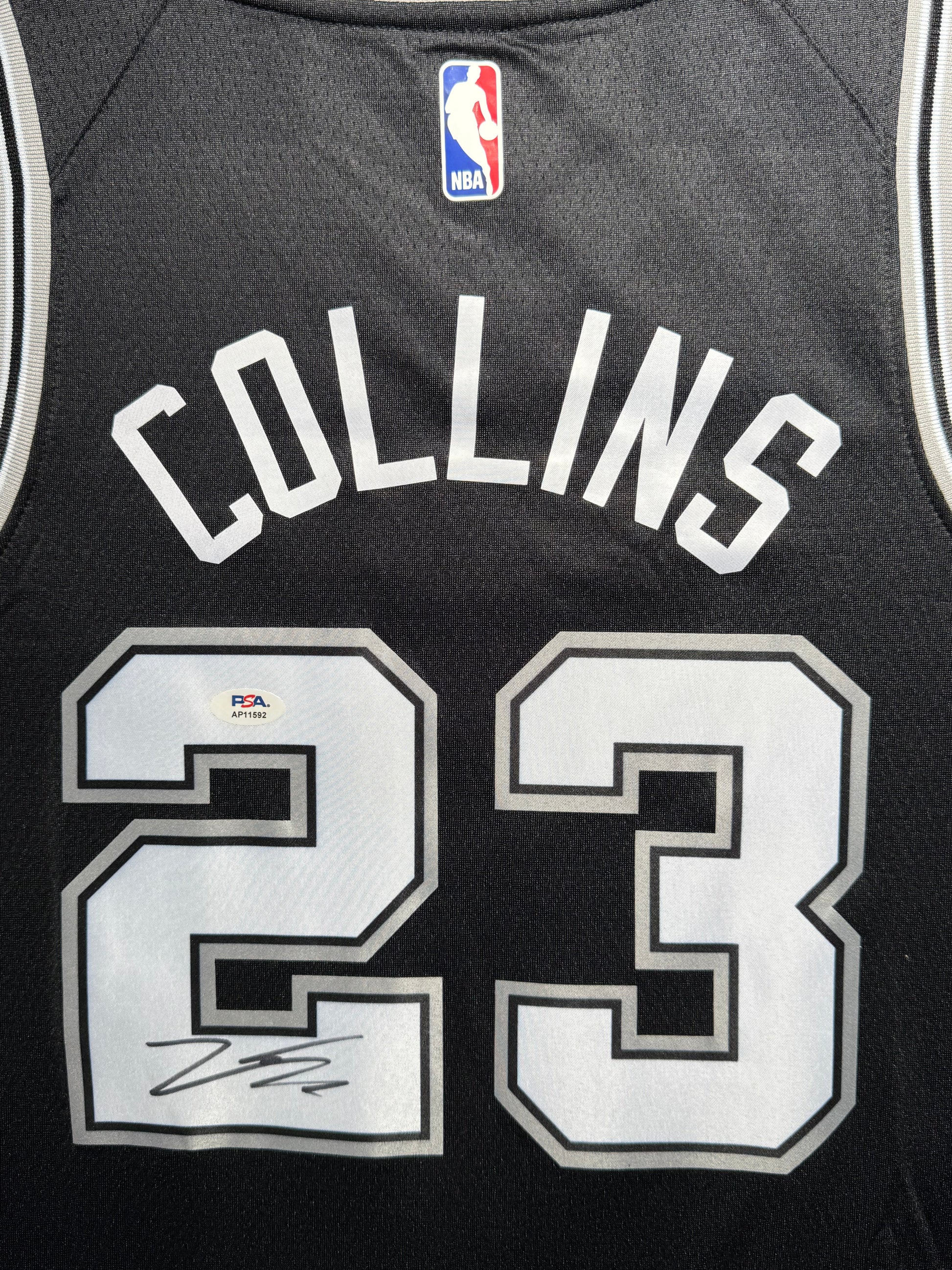 Maillot Authentique Domicile  San Antonio Spurs  signe par Zach Collins certifie par PSA authentic-signatures