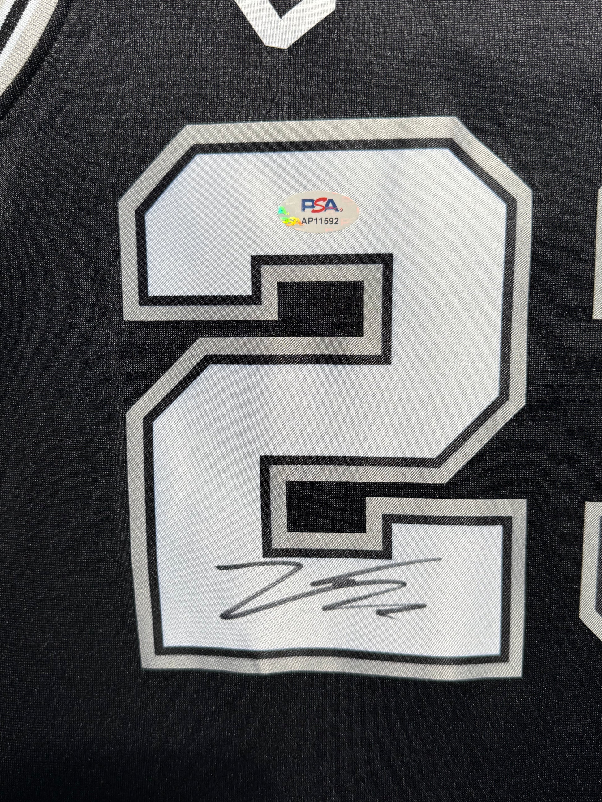Maillot Authentique Domicile  San Antonio Spurs  signe par Zach Collins certifie par PSA authentic-signatures