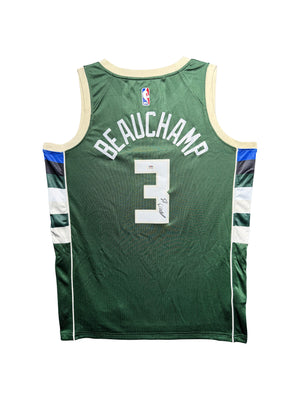 Maillot Authentique Domicile Milwaukee Bucks signe par MarJon Beauchamp certifie par PSA