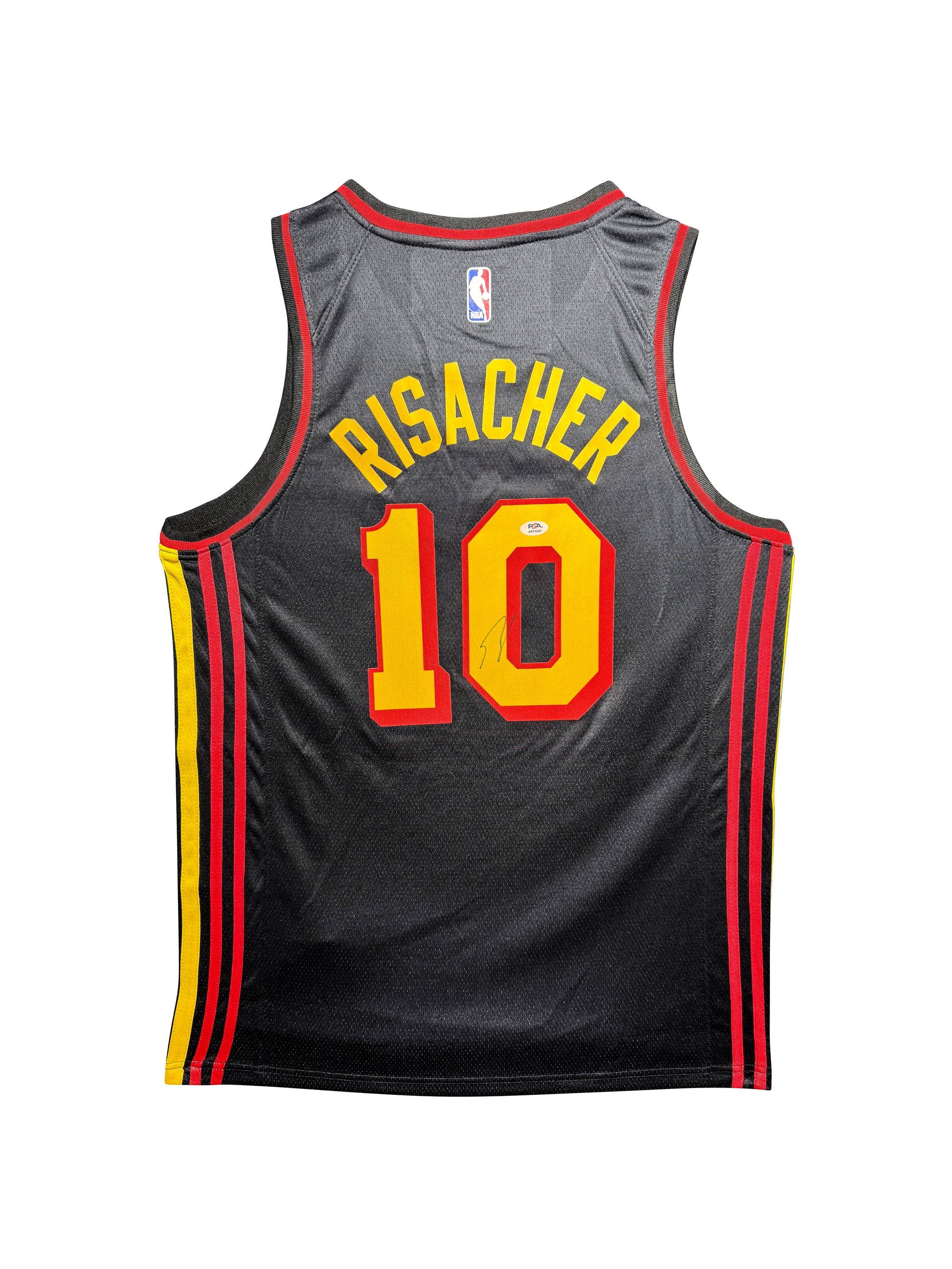 Maillot Authentique Atlanta Hawks Exterieur signe par Zaccharie Risacher et certifie par Beckett authentic-signatures