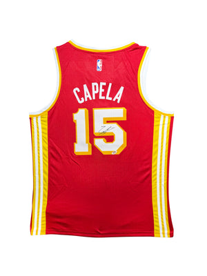Maillot Authentique Atlanta Hawks Domicile signe par Clint Capela et certifie par Beckett