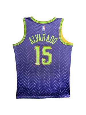 Maillot Authentique Nouvelle Orleans Pelicans signe par Jose Alvarado certifie par PSA