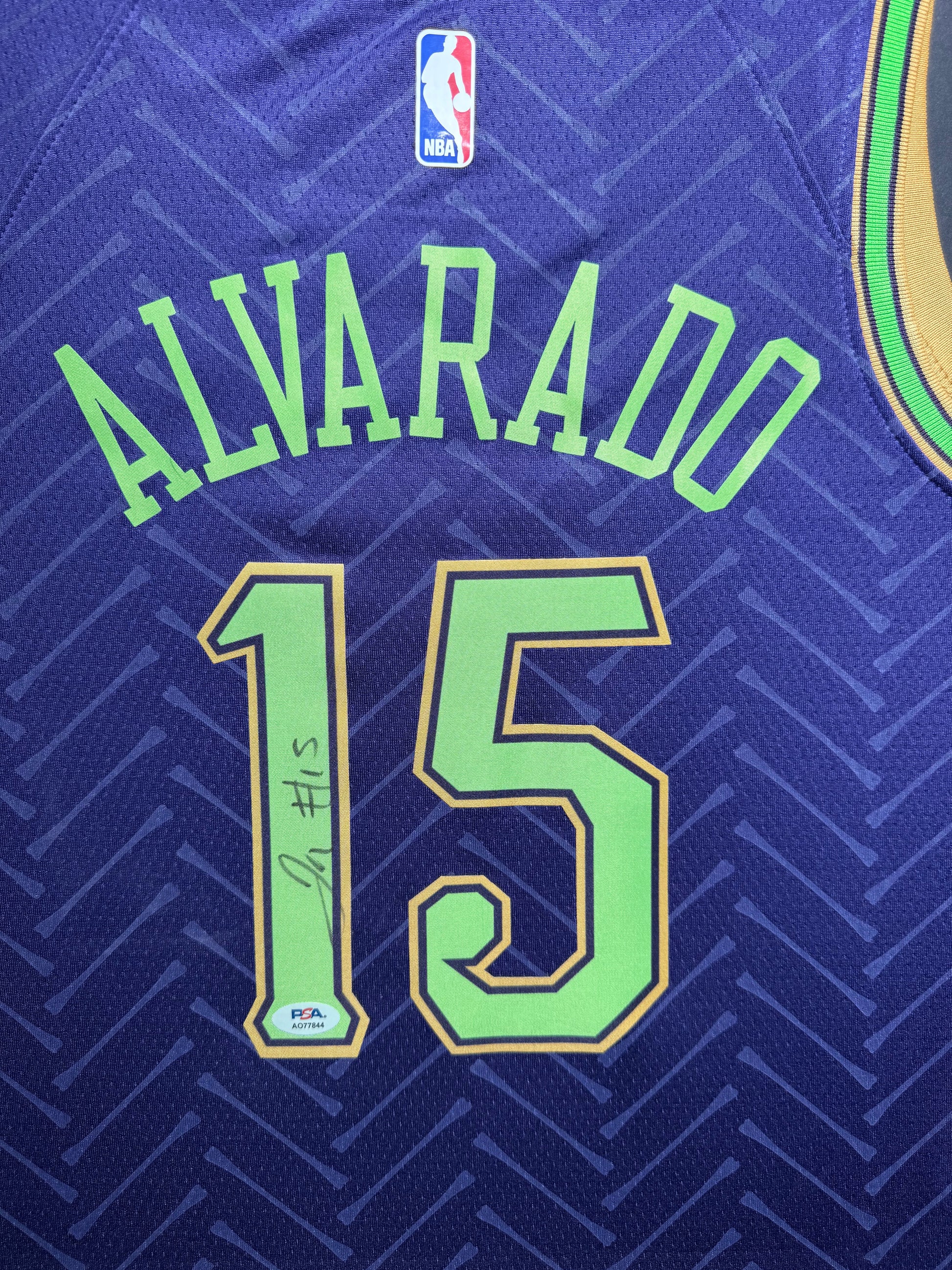 Maillot Authentique Nouvelle Orleans Pelicans signe par Jose Alvarado certifie par PSA authentic-signatures