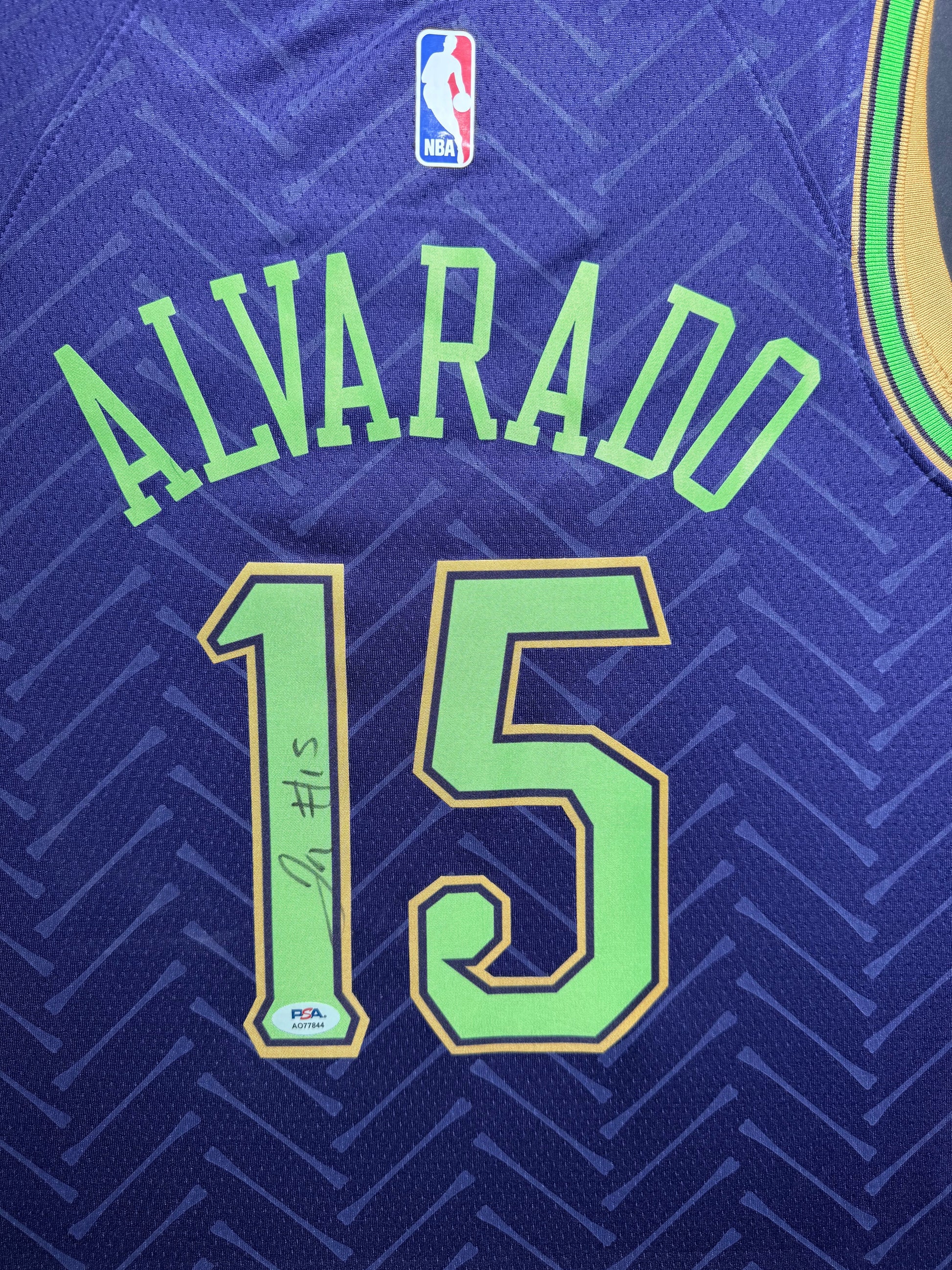 Maillot Authentique Nouvelle Orleans Pelicans signe par Jose Alvarado certifie par PSA authentic-signatures
