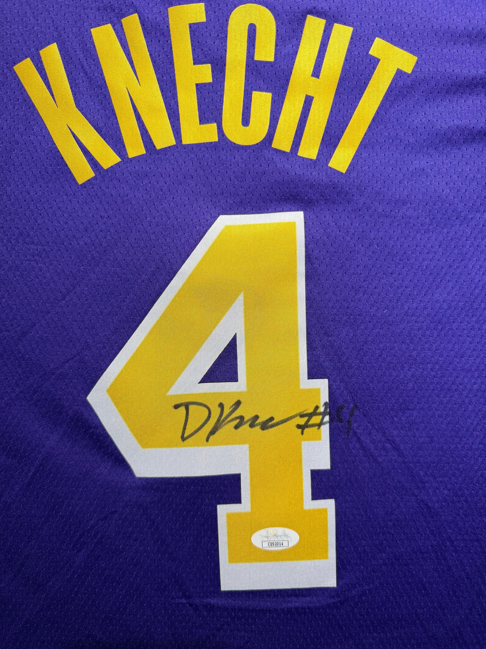 Maillot Authentique Exterieur Los Angeles Lakers signe par Dalton Knecht certifie par JSA authentic-signatures