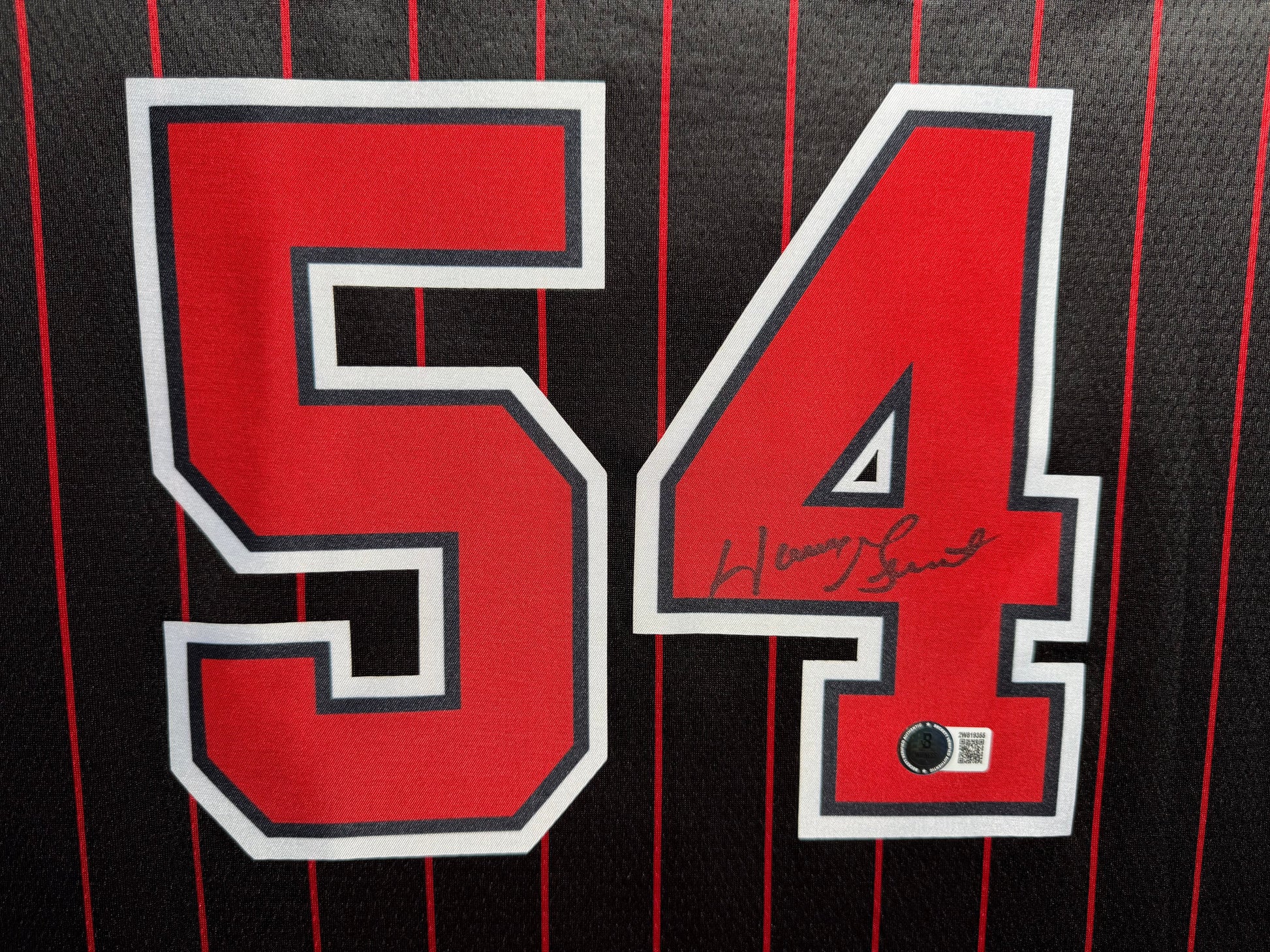 Maillot Authentique Exterieur Chicago Bulls signe par Horace Grant certifie par Beckett authentic-signatures