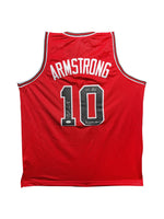 Maillot "3XChamp" Custom Domicile Chicago Bulls signe par B.J. Armstrong certifie par Beckett authentic-signatures