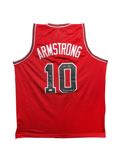 Maillot "3XChamp" Custom Domicile Chicago Bulls signe par B.J. Armstrong certifie par Beckett authentic-signatures