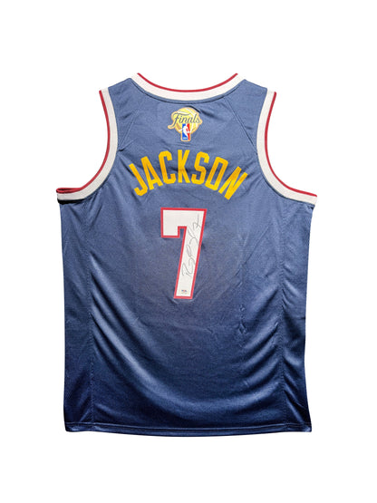 Maillot NBA Finals Authentique Domicile Denver Nuggets signe par Reggie Jackson certifie par PSA authentic-signatures
