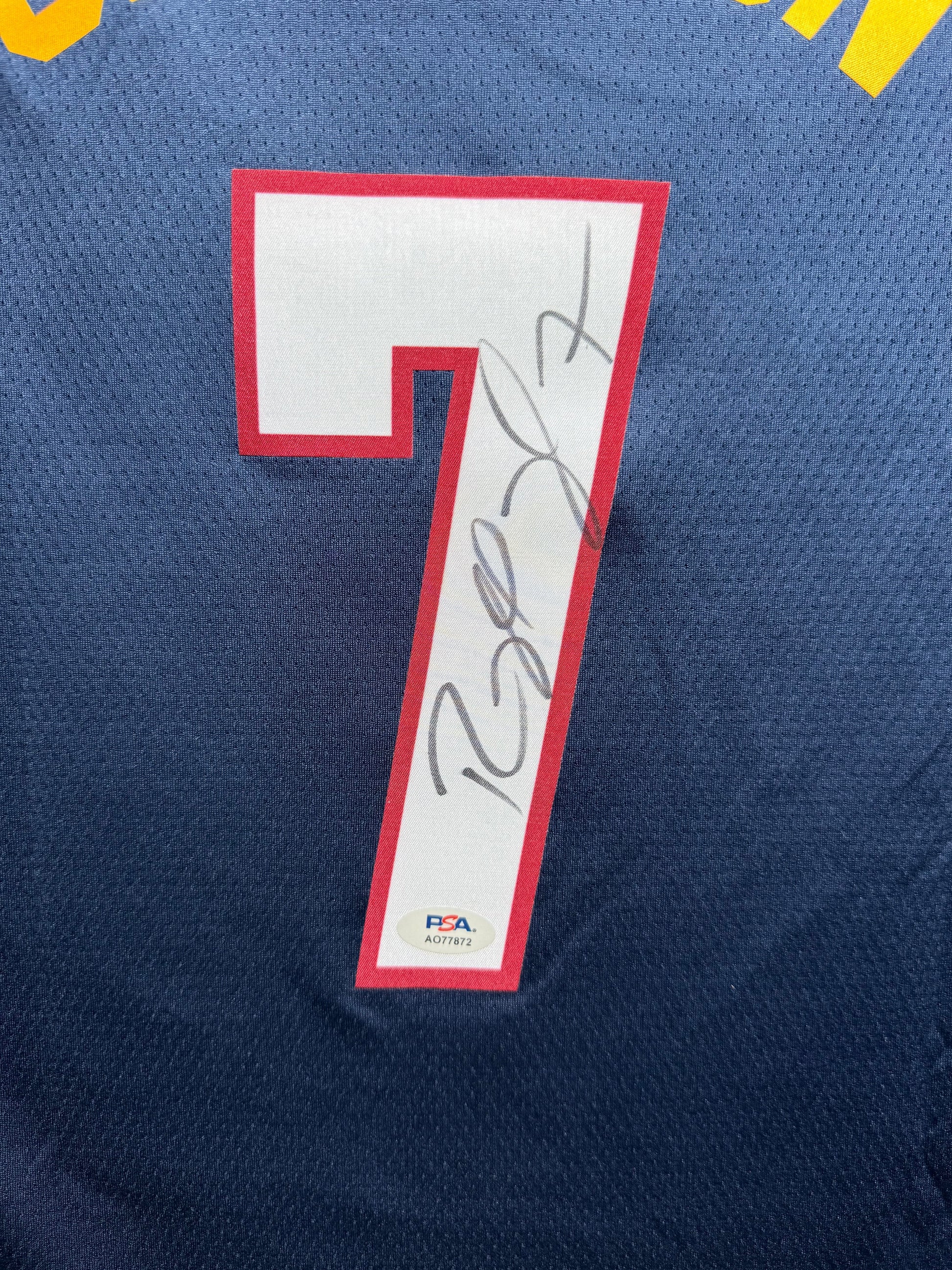 Maillot NBA Finals Authentique Domicile Denver Nuggets signe par Reggie Jackson certifie par PSA authentic-signatures