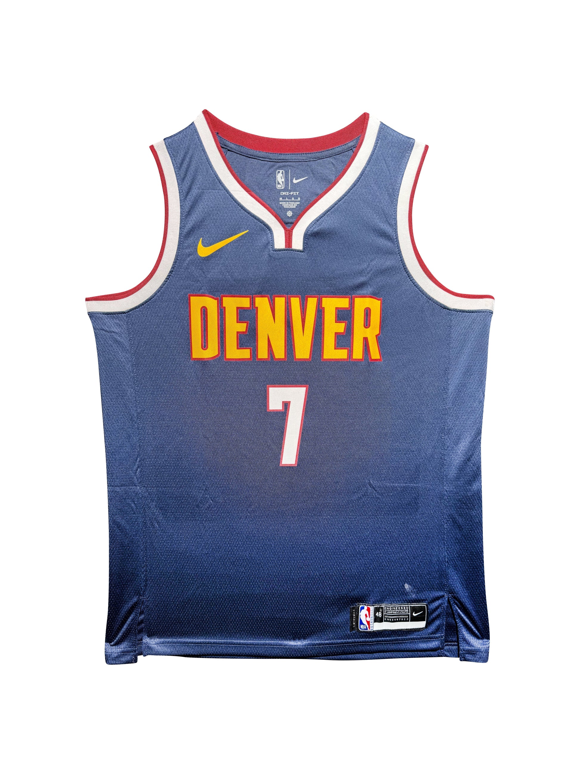 Maillot NBA Finals Authentique Domicile Denver Nuggets signe par Reggie Jackson certifie par PSA authentic-signatures