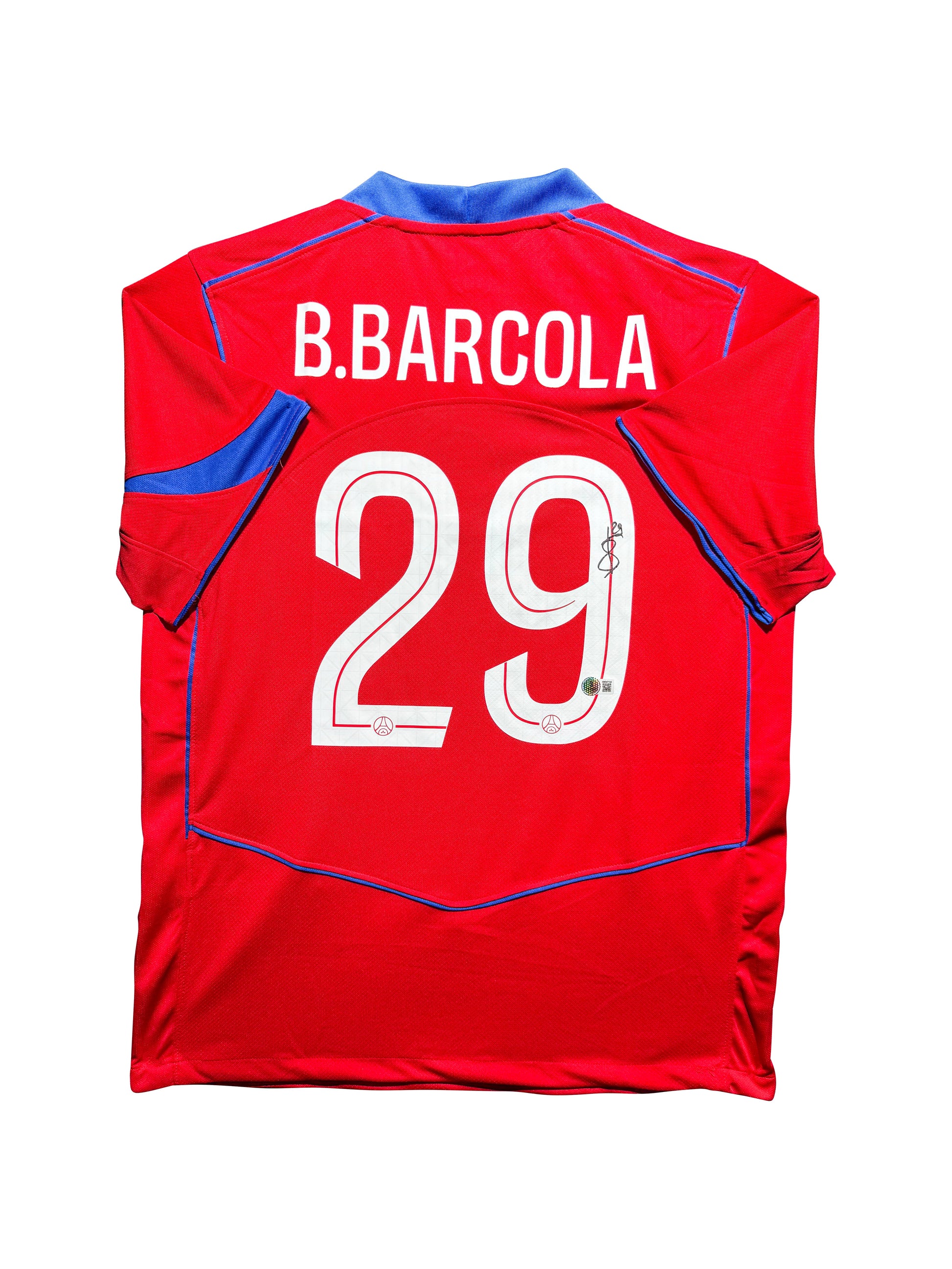 Maillot exterieur signe par Bradley BARCOLA Paris Saint Germain 2024-25  Certifie par Beckett authentic-signatures