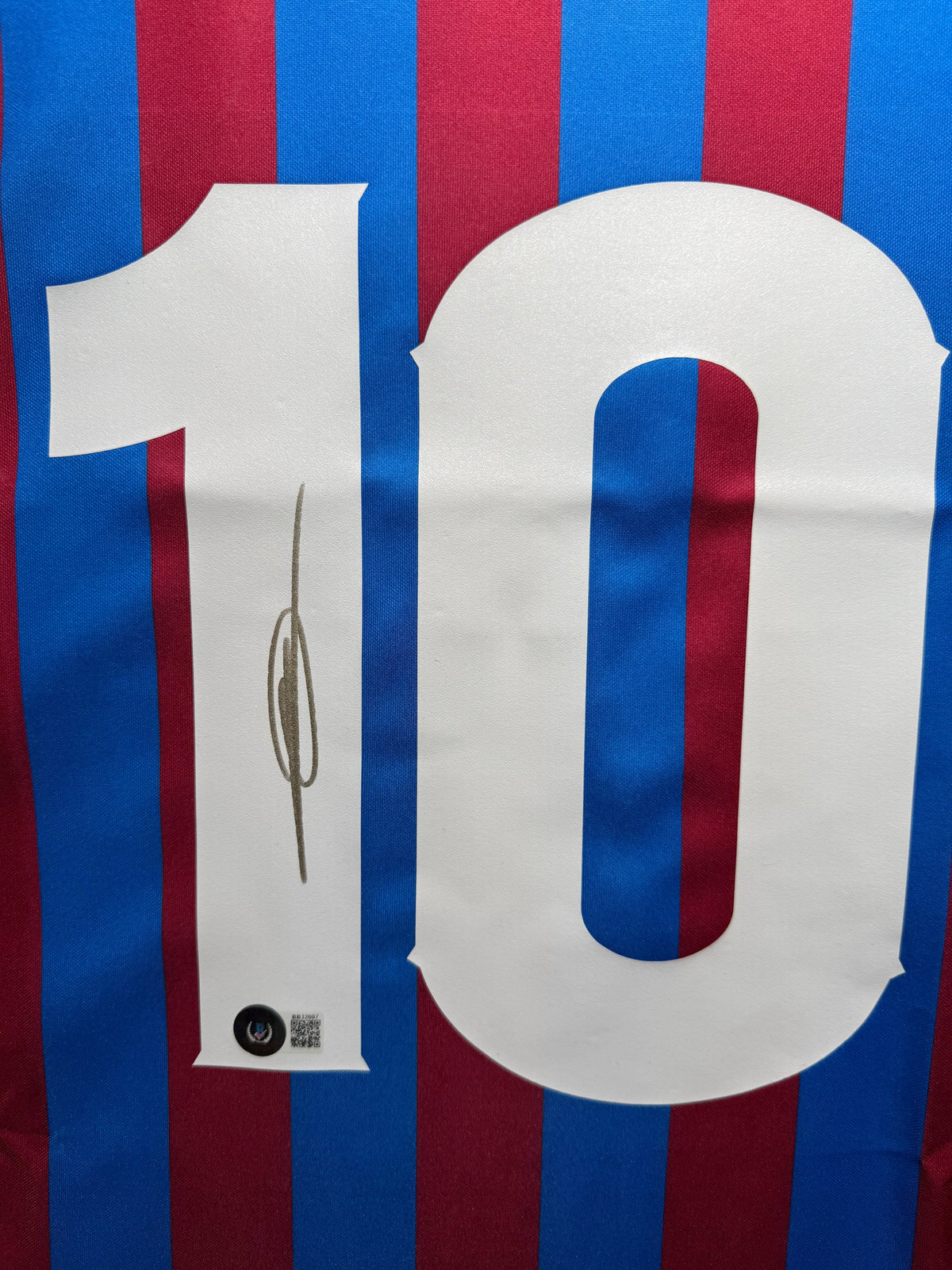 Ansu Fati Signed Home 2021-22 FC Barcelona Jersey, Certified by Beckett authentic-signatures Football Authentic Signatures