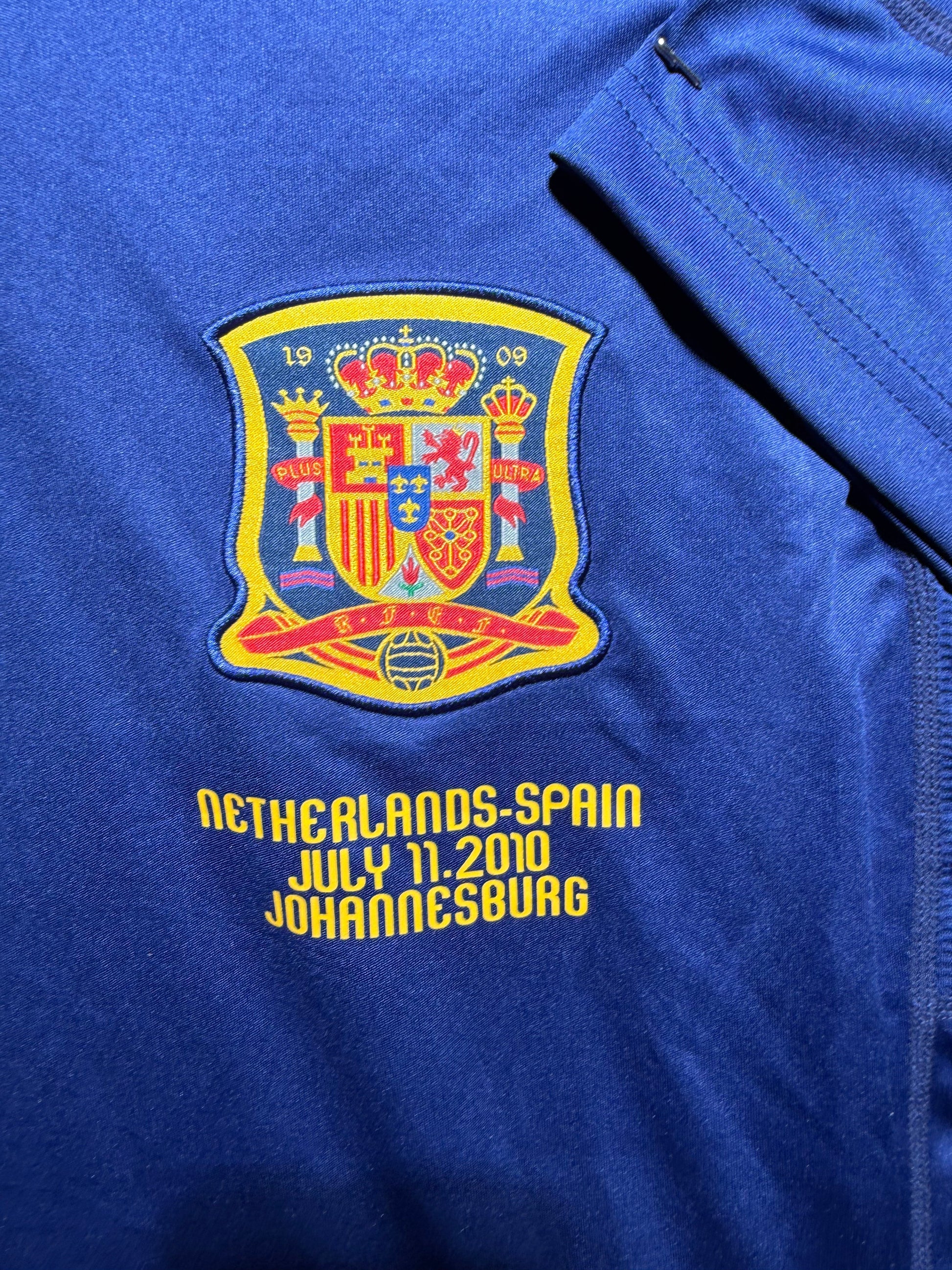Maillot Exterieur Espagne Edition Coupe du Monde 2010 Pays-Bas/Espagne  signe par Pedro et Certifie par Beckett authentic-signatures