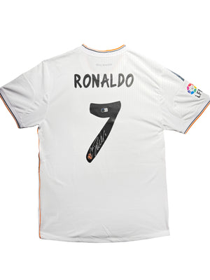 Maillot Domicile signe par Cristiano Ronaldo Real Madrid CF 2013-14 Certifie par Beckett