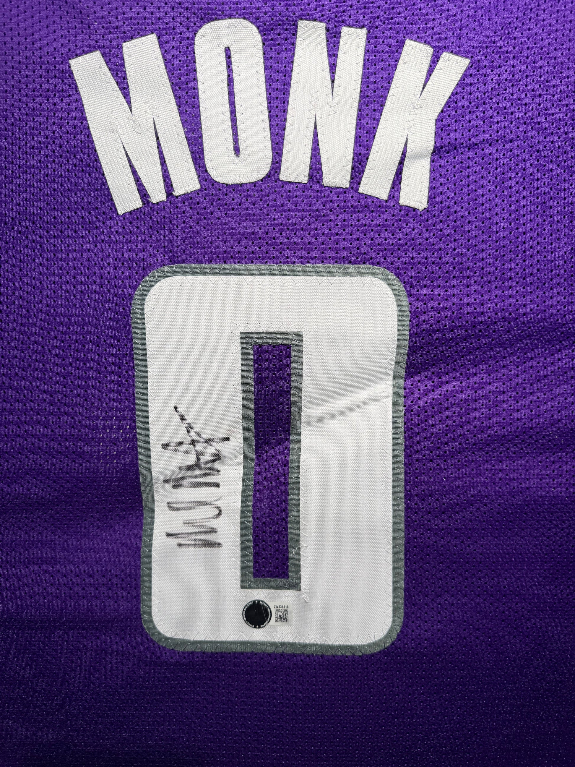 Maillot Custom Domicile Sacramento Kings signe par Malik Monk certifie par Beckett authentic-signatures
