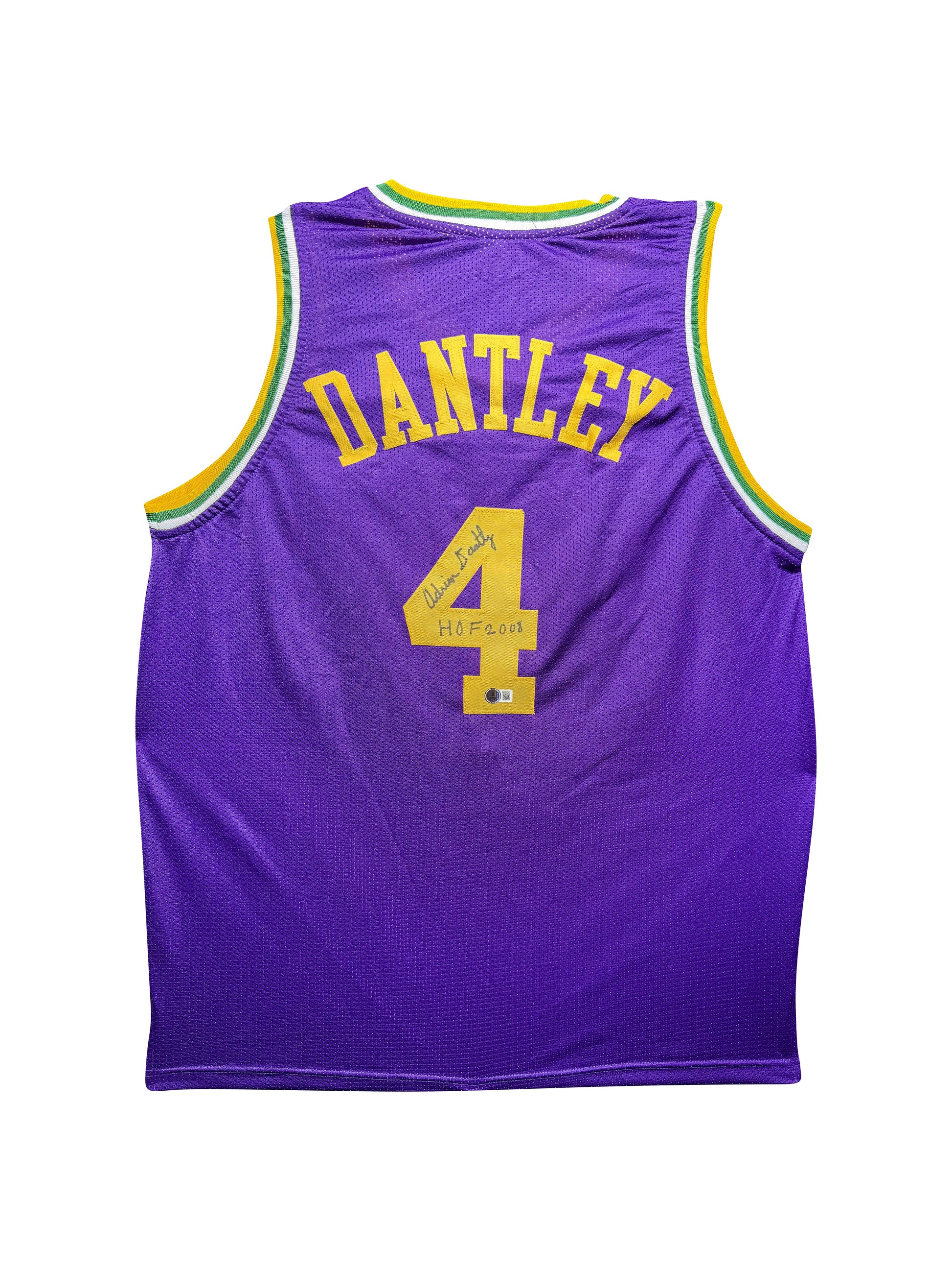Maillot "HOF2008"Custom Exterieur Utah Jazz signe par Adrian Dantley certifie par Beckett authentic-signatures