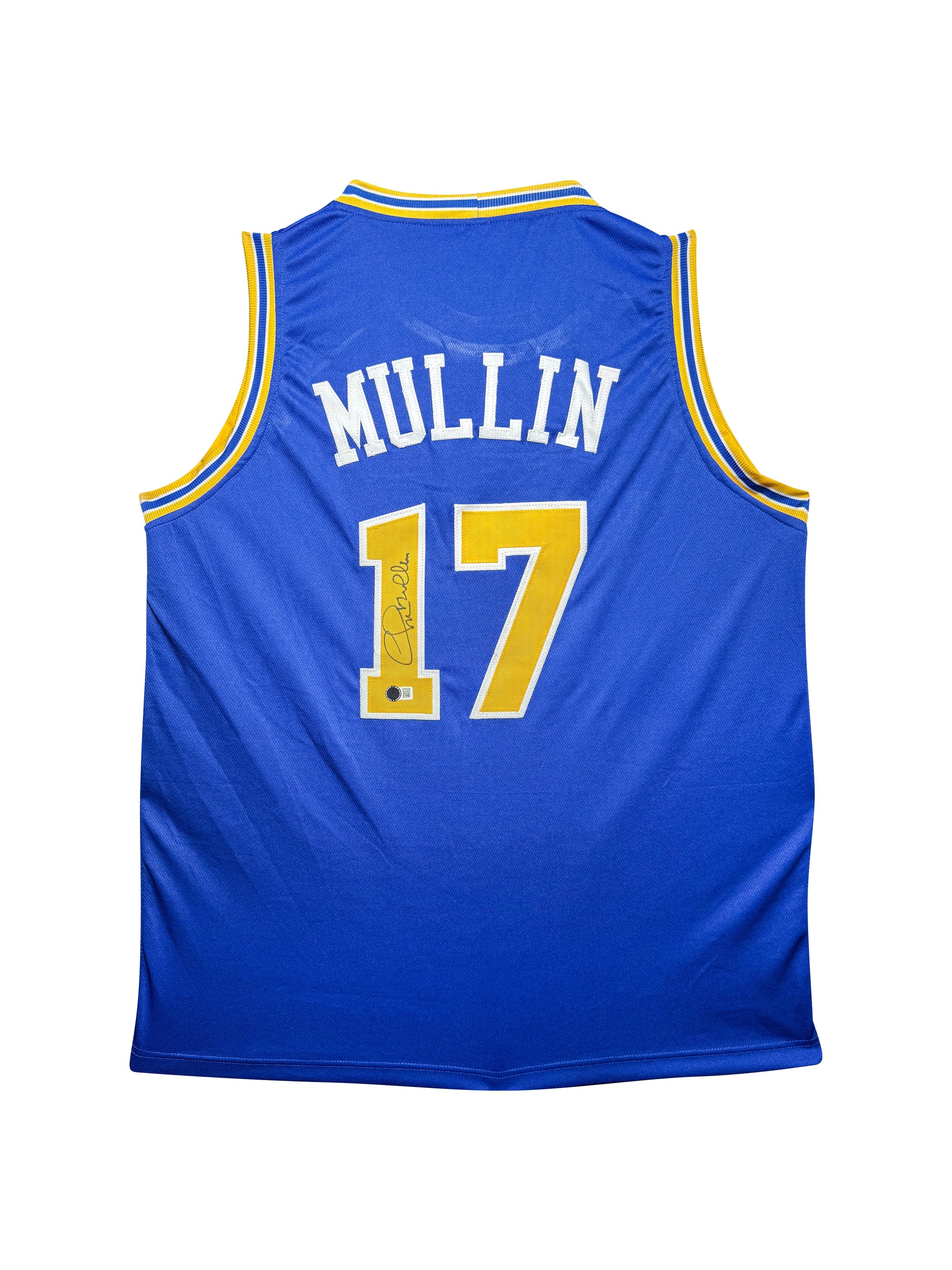 Maillot Custom Golden State Warriors signe par Chris Mullin et certifie par Beckett authentic-signatures