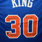 Maillot "HOF 2013-85 Scoring Champ-81 C ROY"Custom Domicile New York Knicks signe par Bernard King certifie par Beckett
