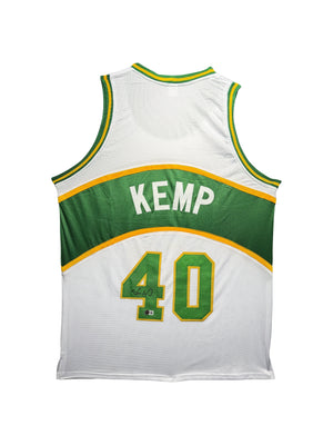 Maillot Custom Seattle Supersonics signé par Shawn Kemp et certifié par Beckett authentic-signatures