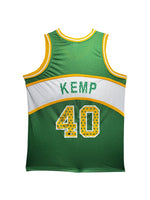 Maillot des Seattle SuperSonics signé par Shawn Kemp, avec l'inscription « 420 ». authentic-signatures