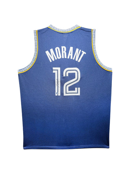 Maillot Custom Domicile  Memphis Grizzlies signe par Ja Morant certifie par Beckett authentic-signatures