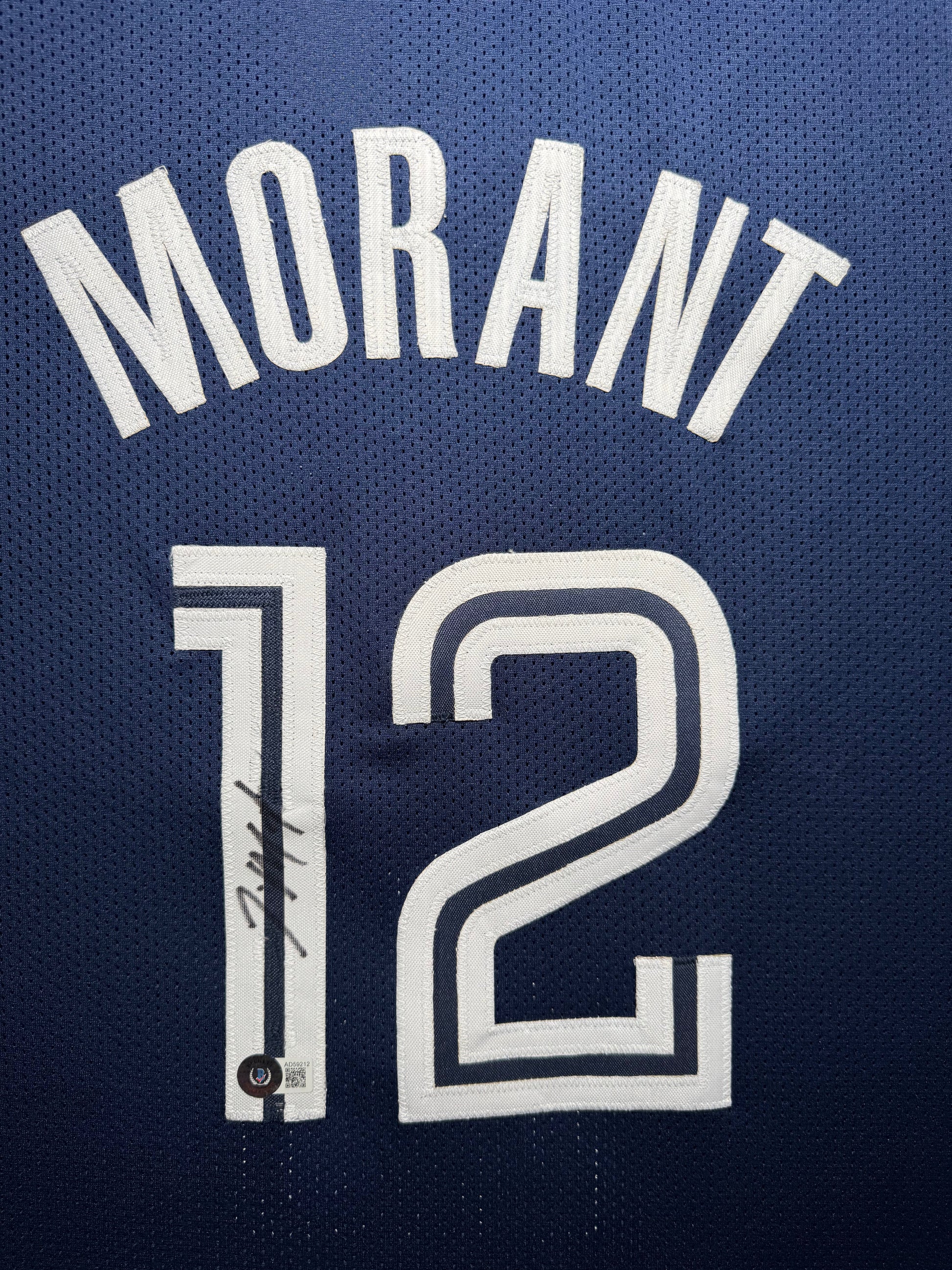 Maillot Custom Domicile  Memphis Grizzlies signe par Ja Morant certifie par Beckett authentic-signatures