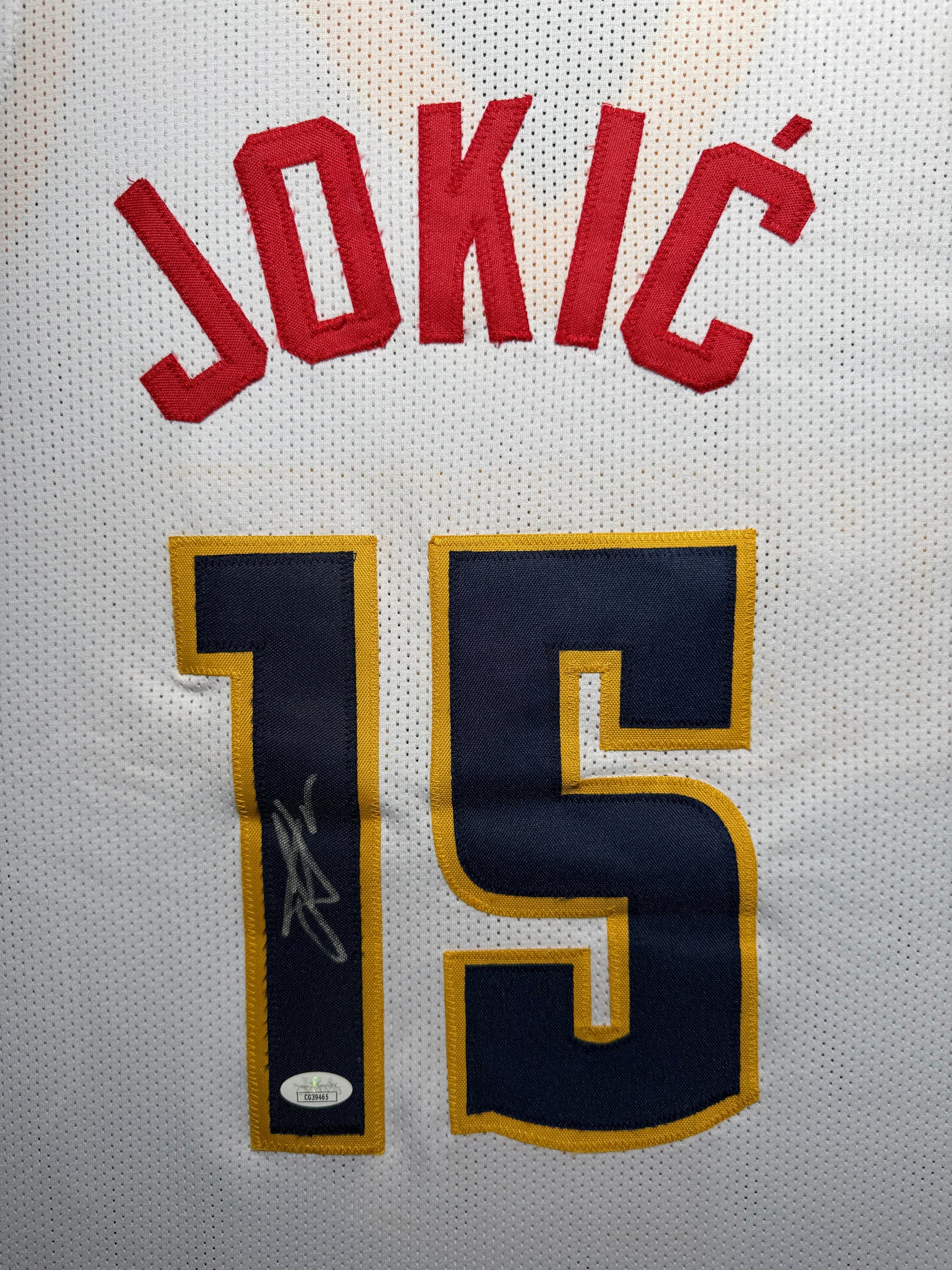 Maillot Custom Exterieur Denver Nuggets signe par Nikola Jokic certifie par JSA authentic-signatures