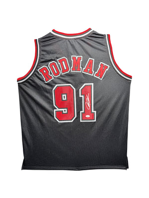 Maillot Custom "The WORM" Exterieur Chicago Bulls  signe par Dennis Rodman certifie par JSA