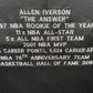 Maillot Custom Exterieur Philapelphia 76ers signe avec Statistiques de Carrière par Allen Iverson certifie par Beckett authentic-signatures