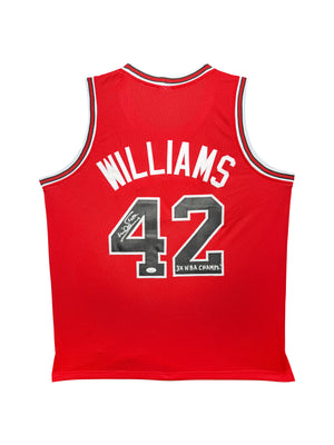 Maillot "3XChamp" Custom Domicile Chicago Bulls signe par Scott Williams certifie par JSA