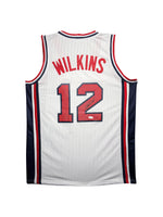 Maillot Custom Domicile Team USA Edition Championnat du Monde FIBA 1994 signe par Dominique Wilkins et certifie par JSA authentic-signatures