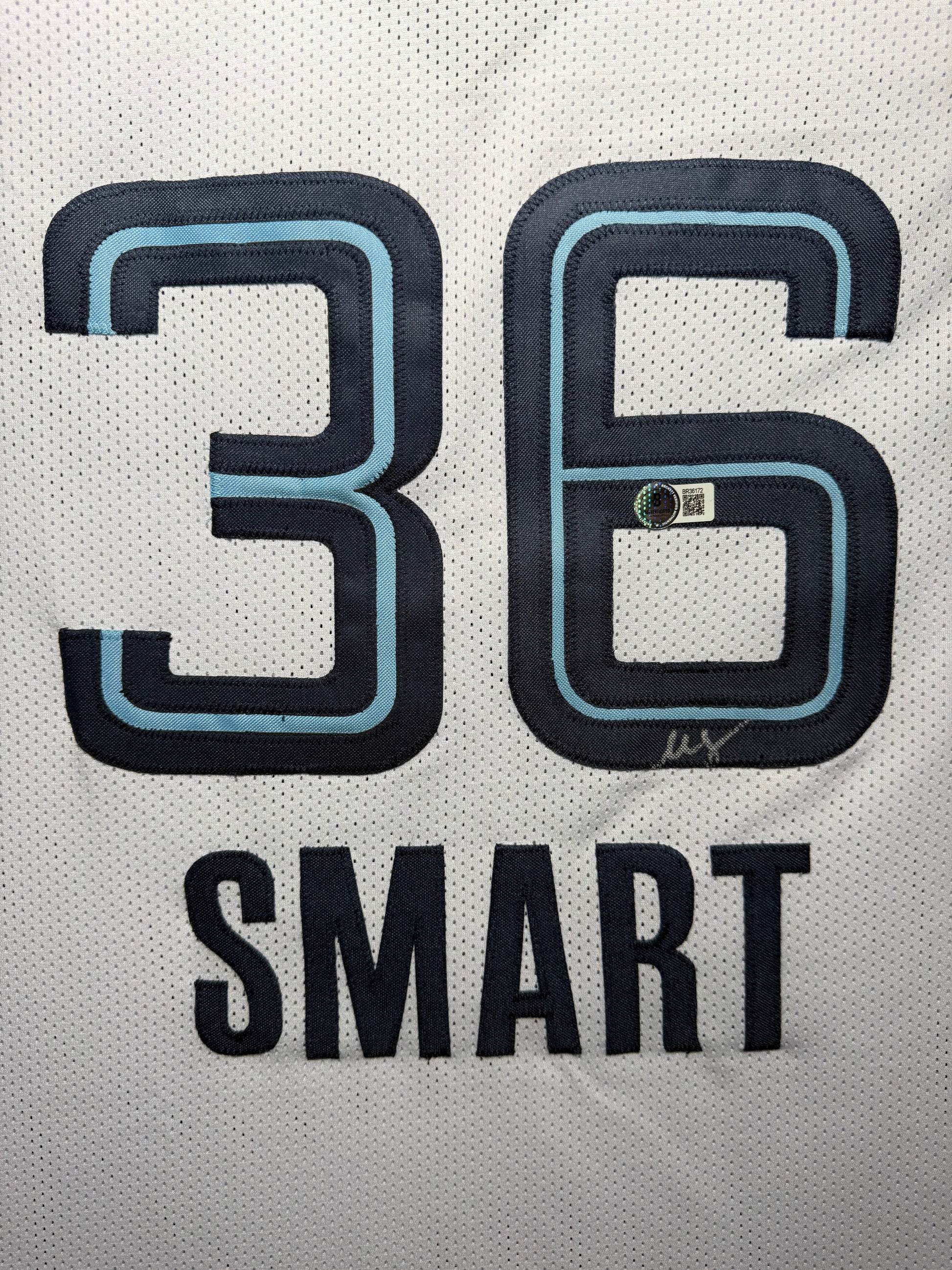 Maillot Custom Domicile  Memphis Grizzlies signe par Marcus Smart certifie par Beckett authentic-signatures