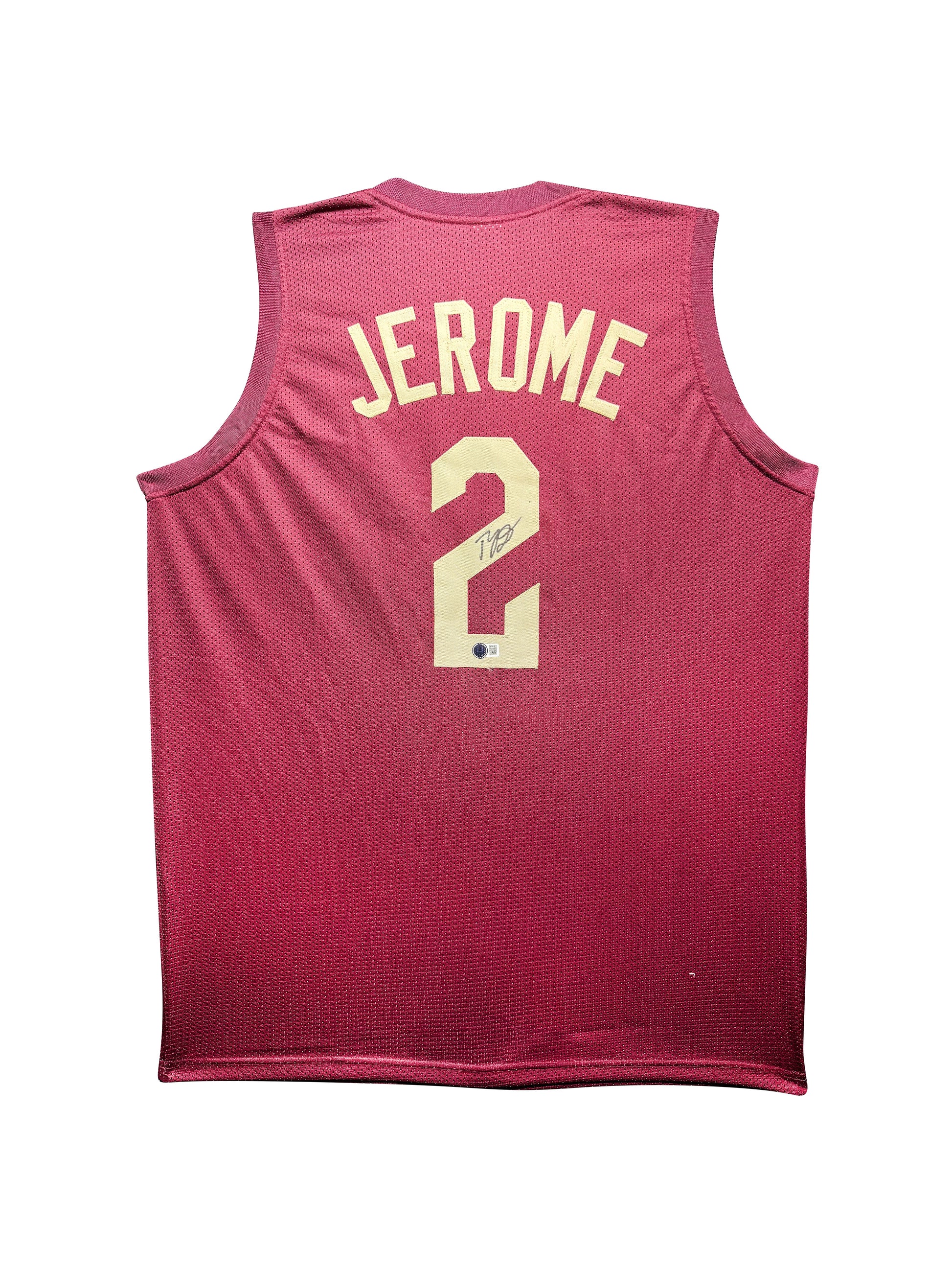 Maillot Custom Cleveland Cavaliers signe par Ty Jerome certifie par Beckett authentic-signatures