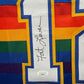 Maillot Custom Domicile Denver Nuggets signe par Fat Lever certifie par JSA